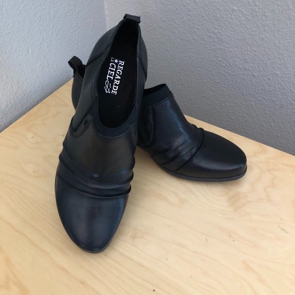 Regarde Le Ciel Shoes - REGARDE LE CIEL Leather Ruched Comfort Booties
